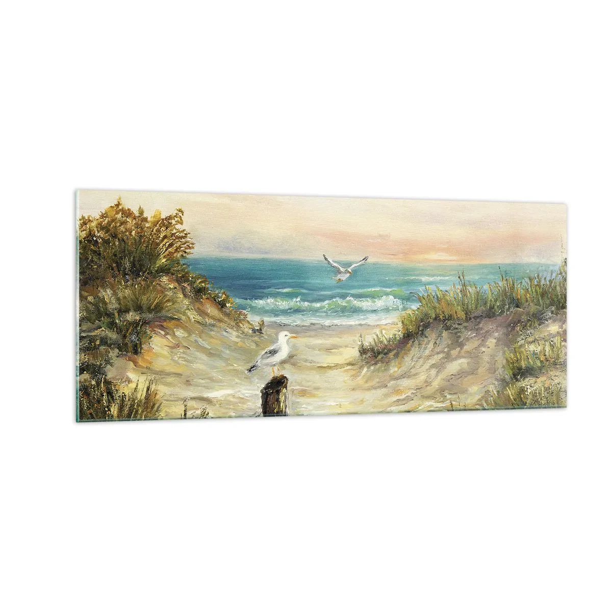 Billede på glas - Vindstille tilbagetog - 100x40 cm