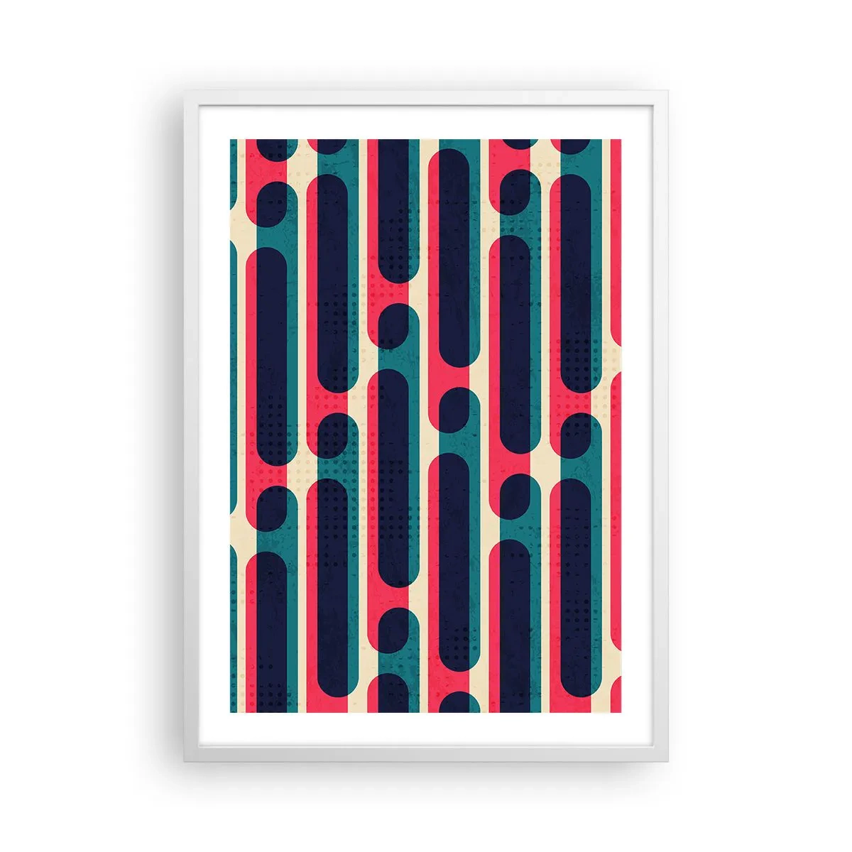 Plakat i hvid ramme - Indad og fremad - 50x70 cm