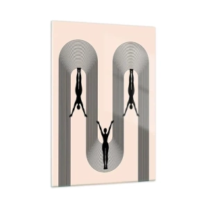 Billede på glas - På hovedet nedad - 50x70 cm