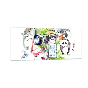 Billede på glas - Gennem en rejsendes linse - 100x40 cm