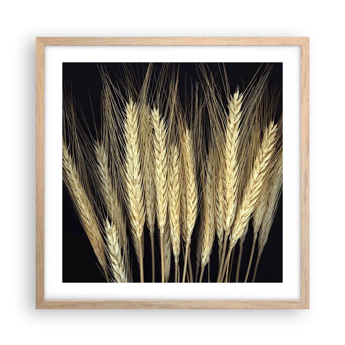 Plakat i ramme af lyst egetræ - Rustik magi - 50x50 cm