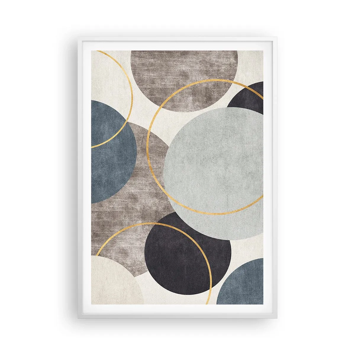 Plakat i hvid ramme - Hjul efter hjul - 70x100 cm