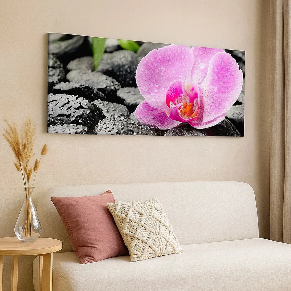 Lærredstryk - Billede på lærred - Som et åbent hjerte - 100x40 cm