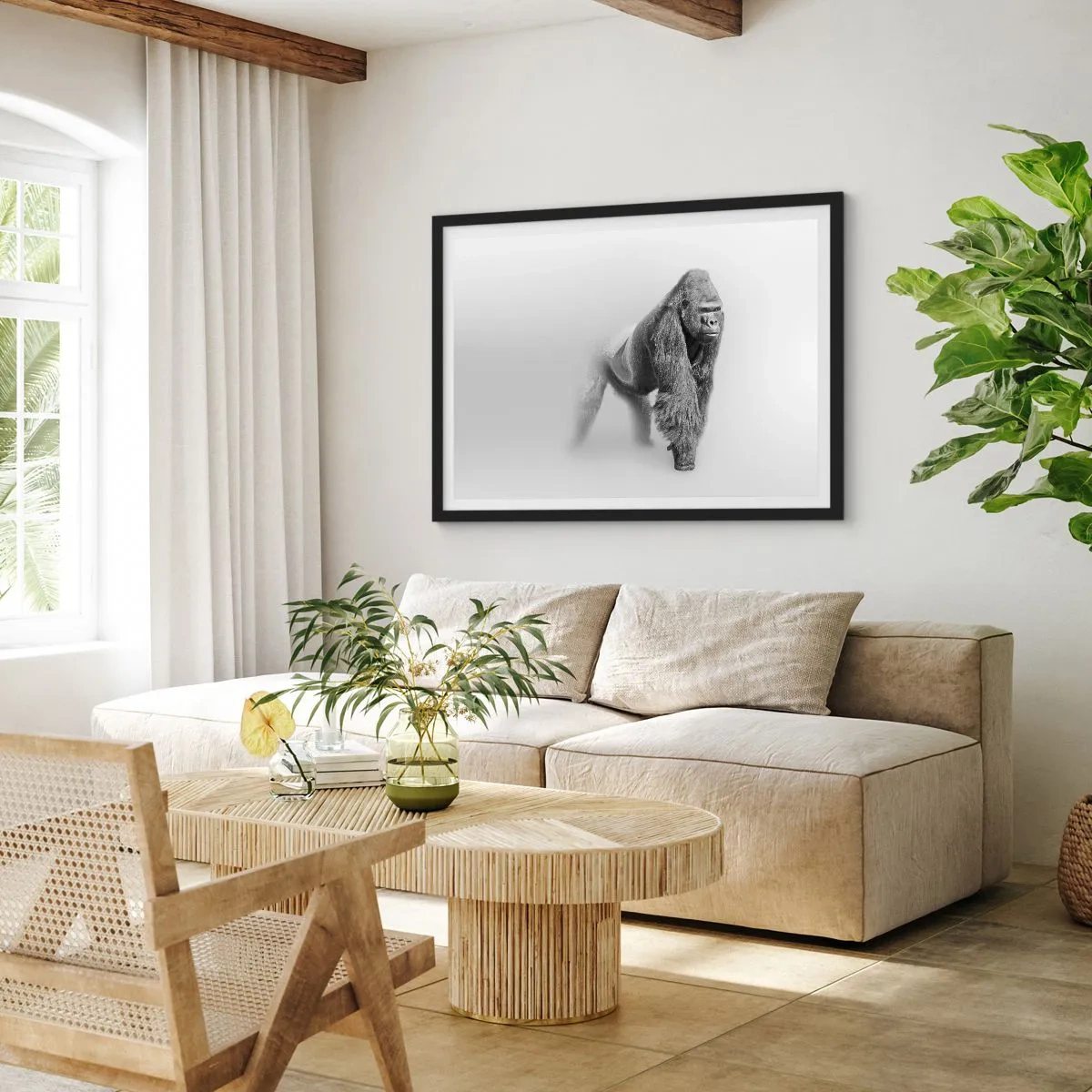 Plakat i sort ramme - Selvsikker på sin styrke - 70x50 cm