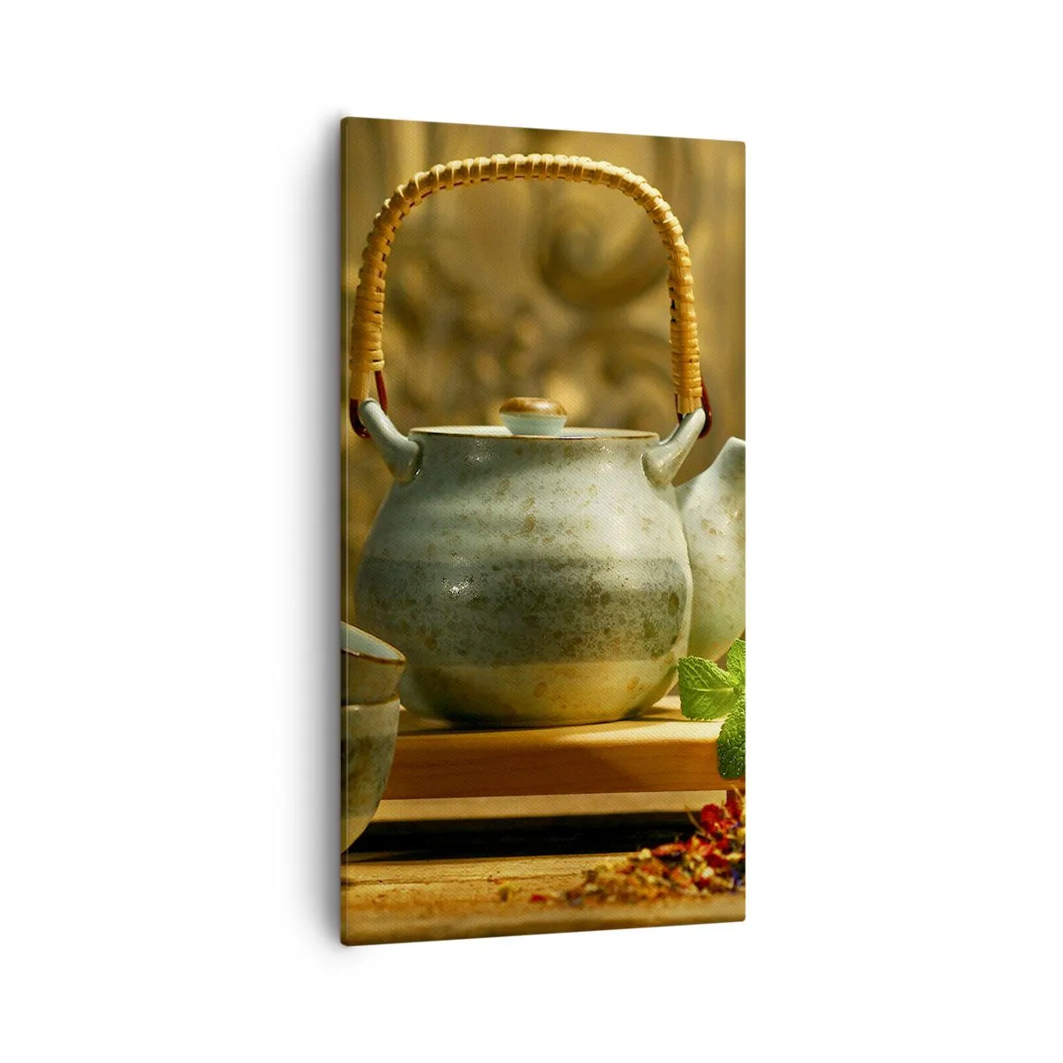 Lærredstryk - Billede på lærred - En afhandling om at drikke te - 55x100 cm