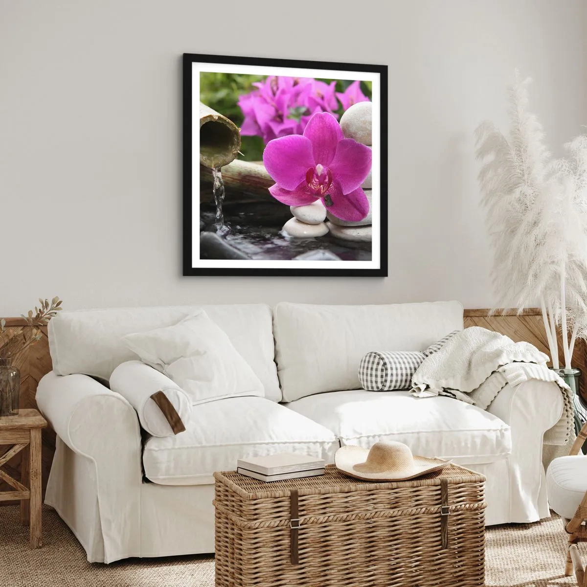 Plakat i sort ramme - Du hviler allerede - 50x50 cm