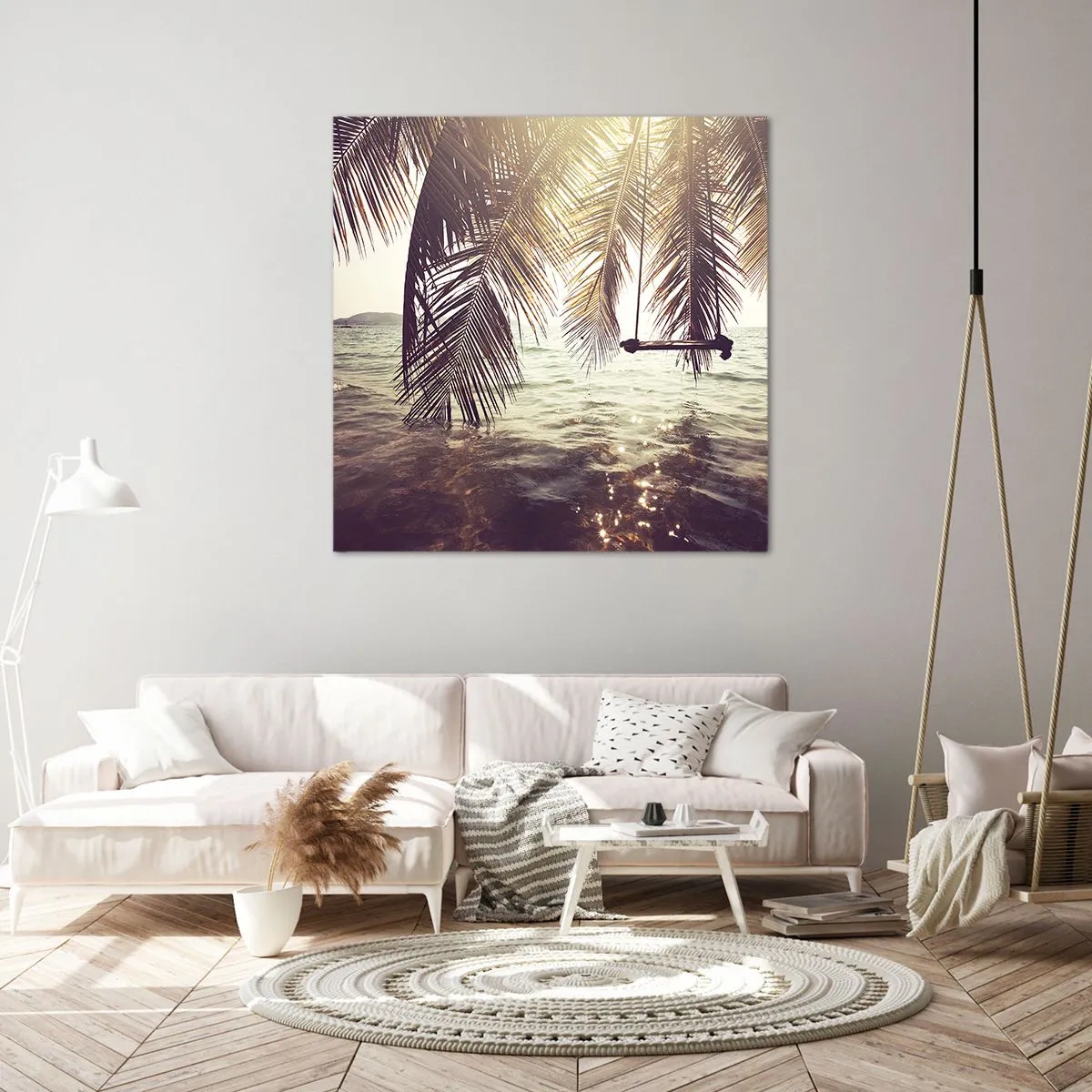 Lærredstryk - Billede på lærred - Du kan svæve i skyerne efter behag - 40x40 cm