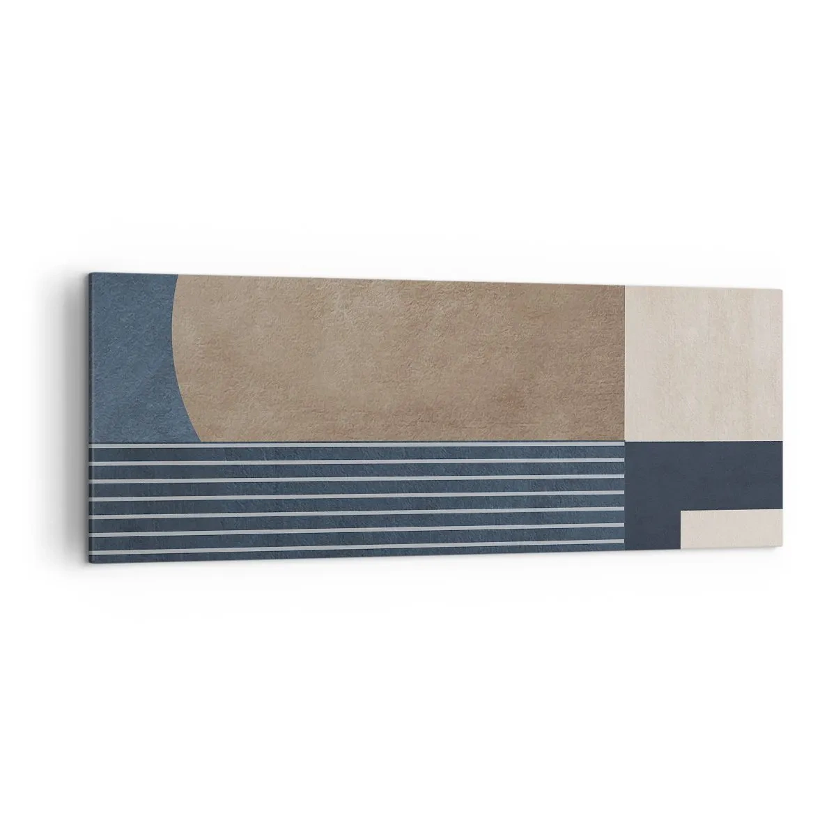 Lærredstryk - Billede på lærred - En komposition af enkelhed og rundhed - 140x50 cm