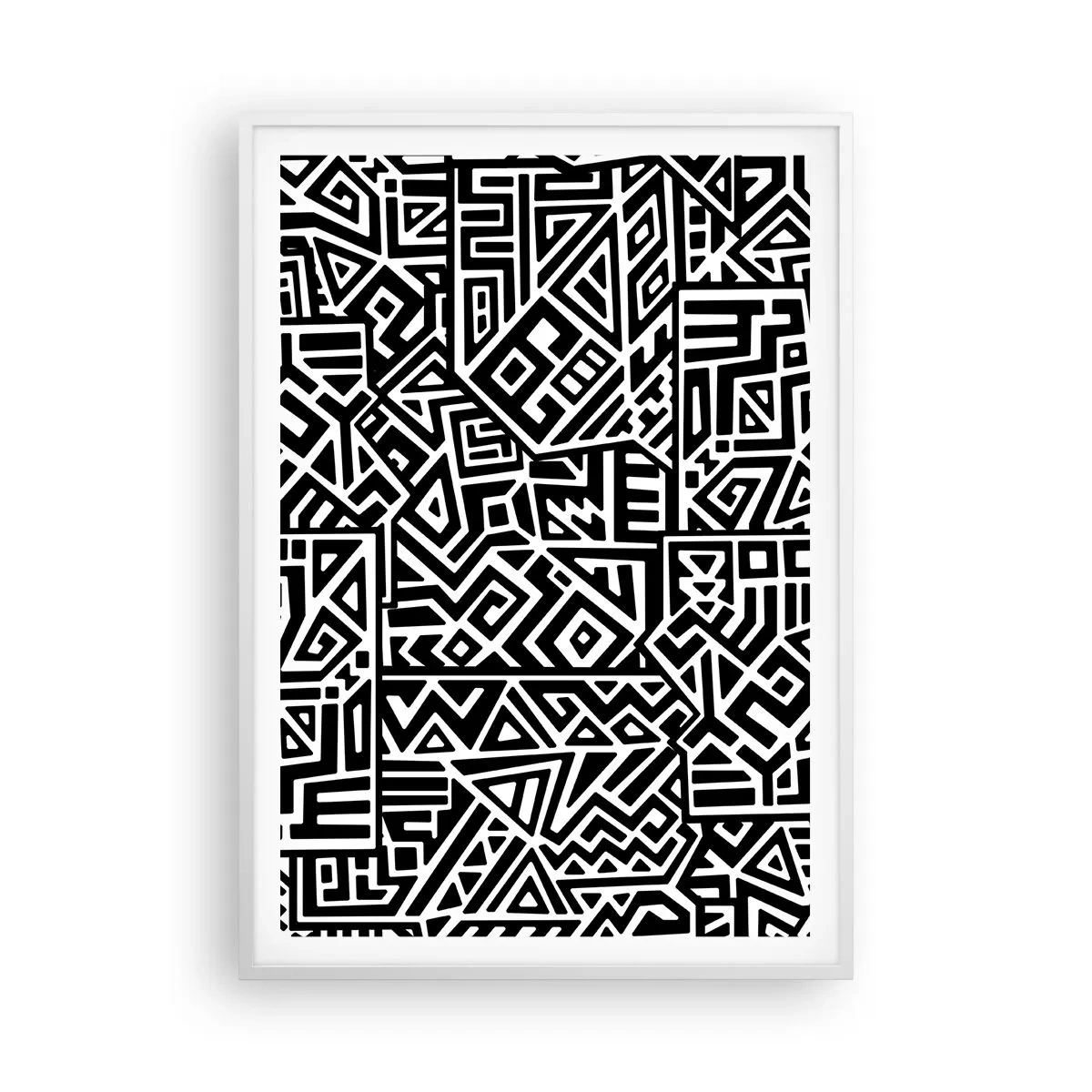 Plakat i hvid ramme - Præcolumbiansk sammensætning - 70x100 cm