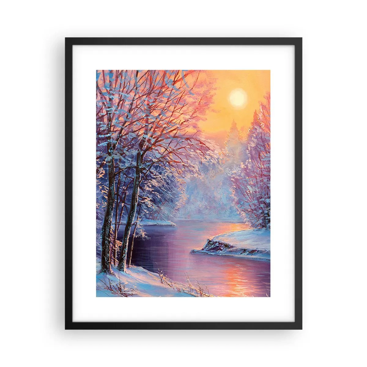 Plakat i sort ramme - Vinterens farver - 40x50 cm