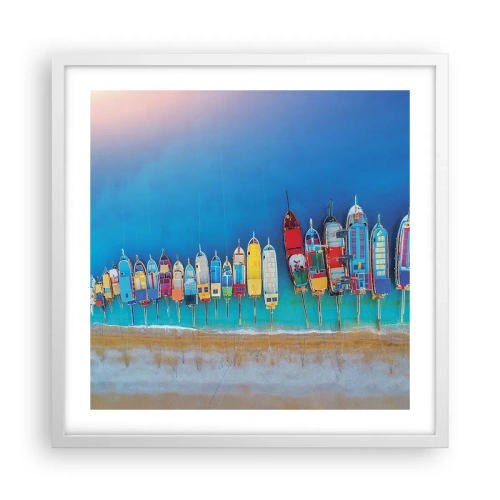 Plakat i hvid ramme - Fra et fugleperspektiv - 50x50 cm