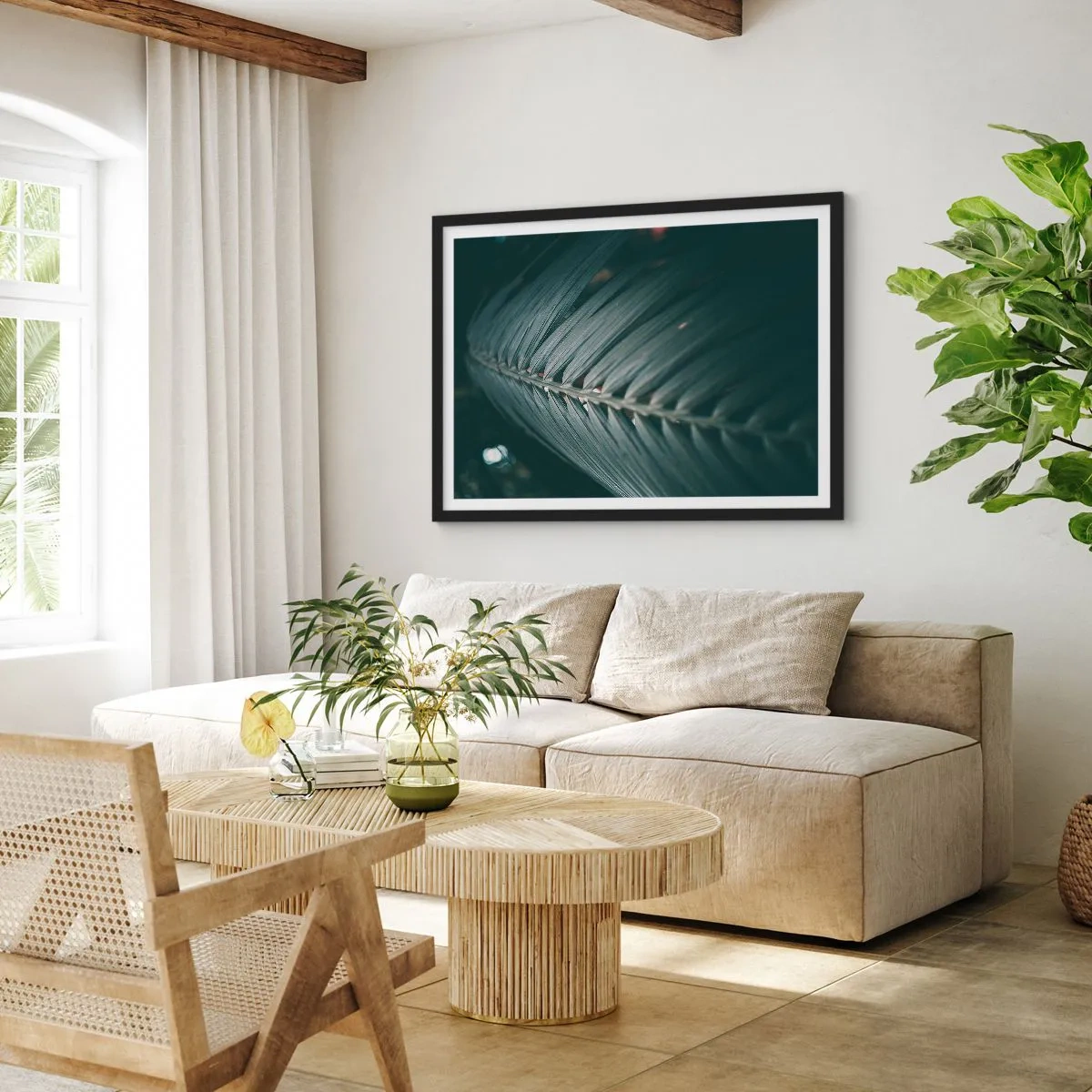 Plakat i sort ramme - Naturens præcision - 70x50 cm