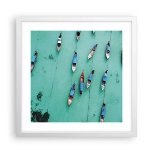 Plakat i hvid ramme - I glædelig forventning - 40x40 cm