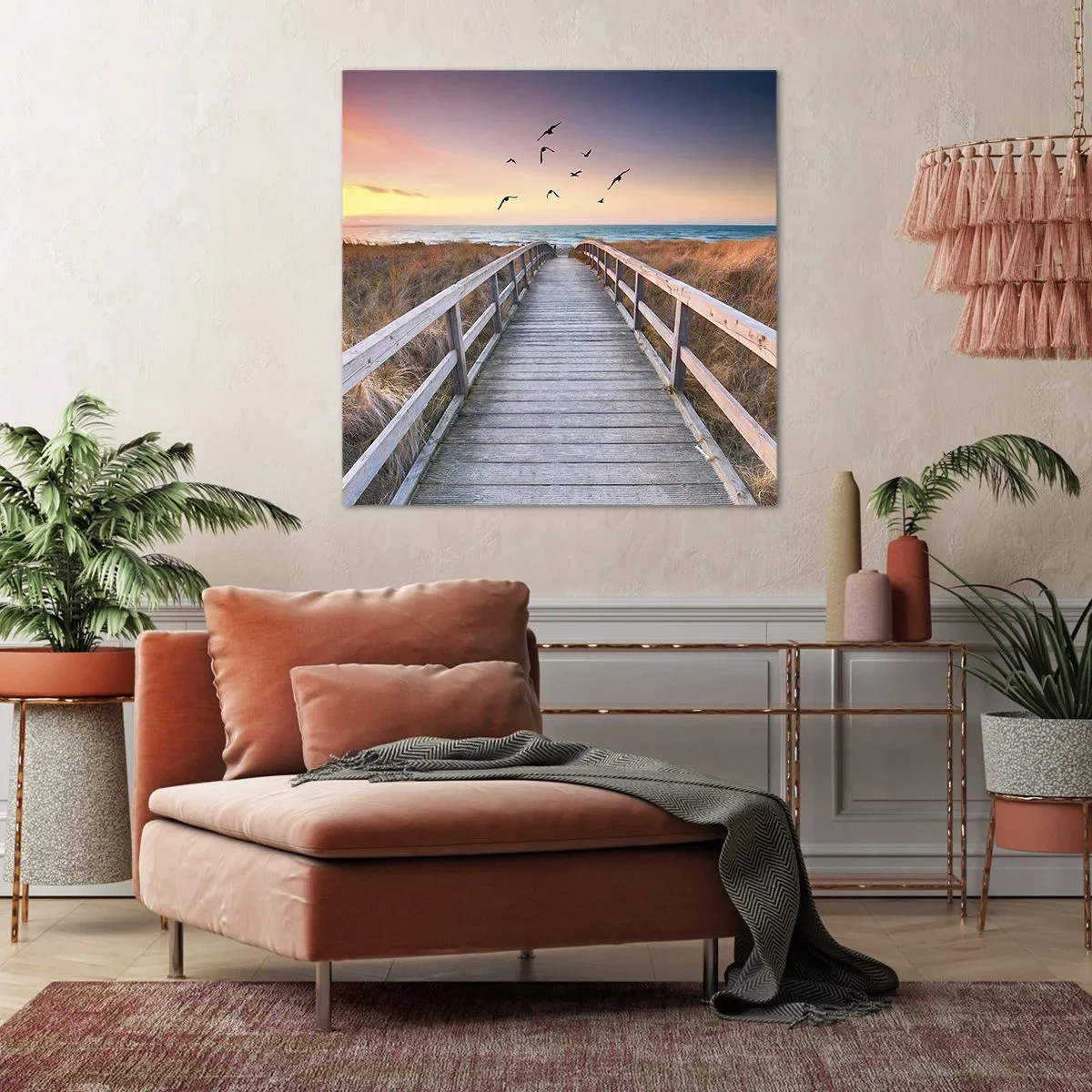 Lærredstryk - Billede på lærred - Rummet med højder - 50x50 cm