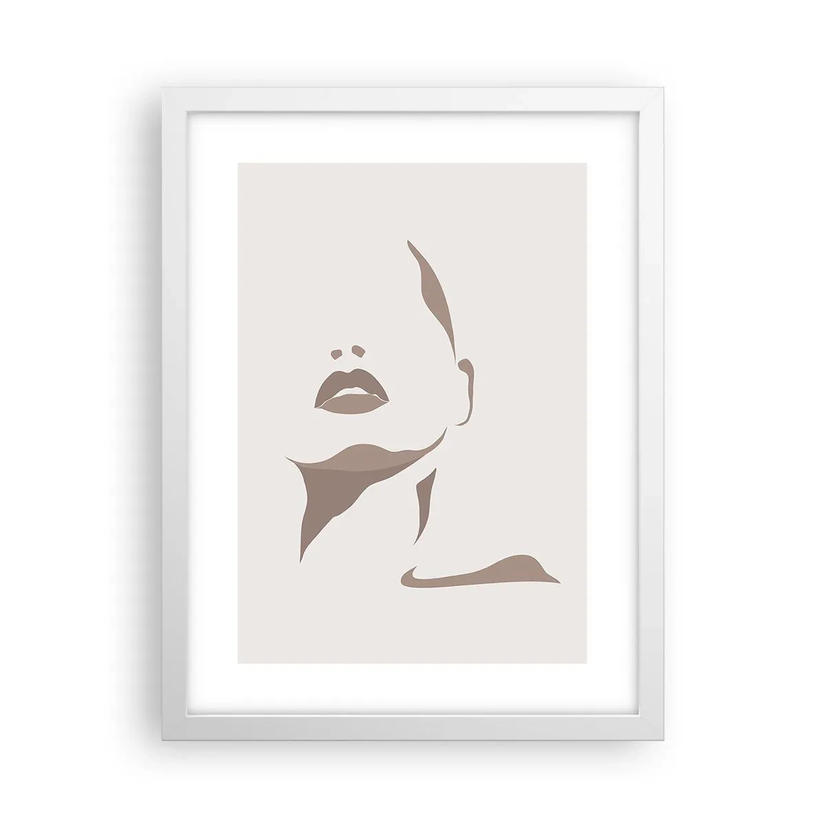 Plakat i hvid ramme - Skabt af lys og skygge - 30x40 cm