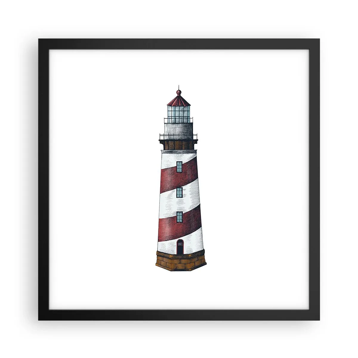 Plakat i sort ramme - Altid på vagt - 40x40 cm