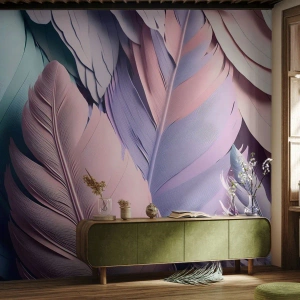 Fototapet Premium Sand - Chik fugl - Pastel, Fjer, Lethed - 200x140 cm