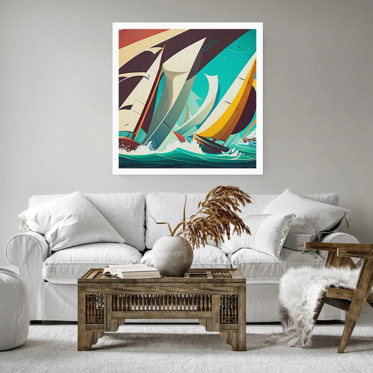 Plakat - Tæt på og personligt med elementerne - 40x40 cm