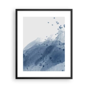 Plakat i sort ramme - Blå tyl - 40x50 cm