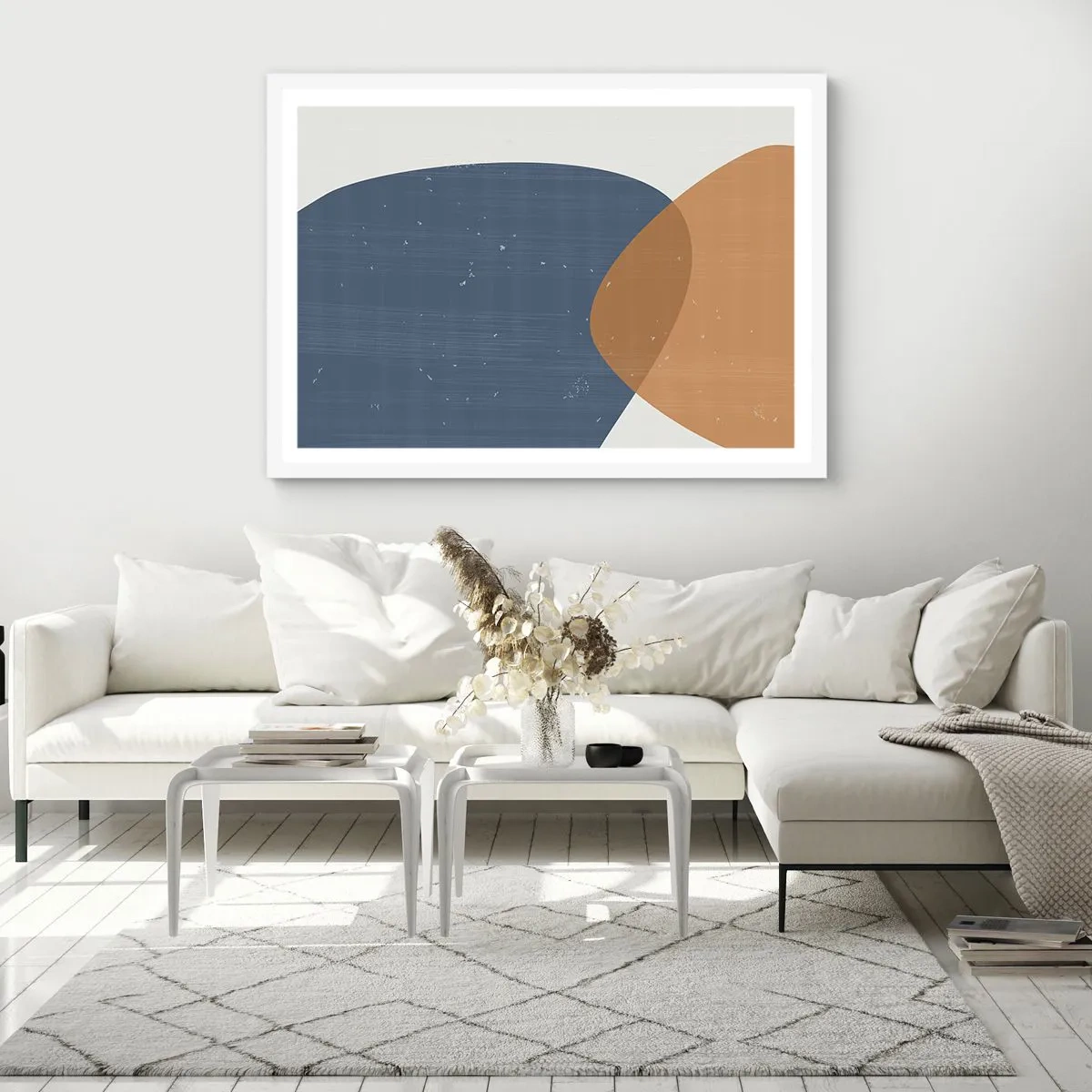 Plakat i hvid ramme - Ovaler og påvirkninger - 40x30 cm