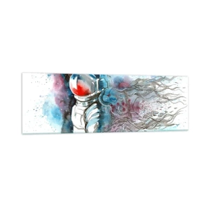 Billede på glas - Alene med kosmos - 160x50 cm
