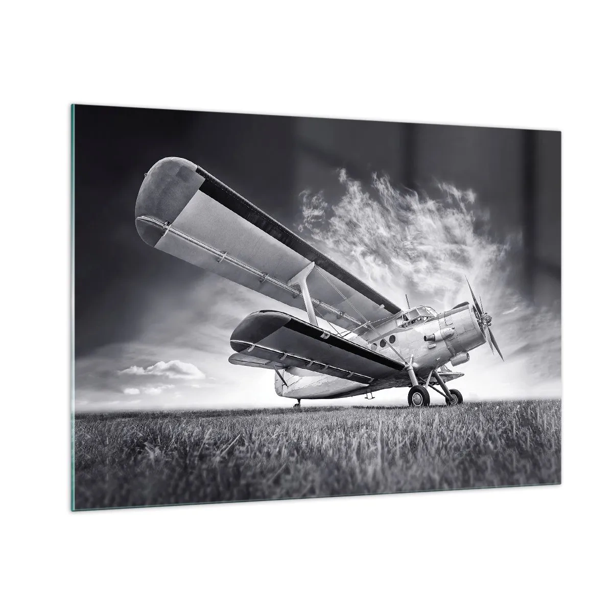 Billede på glas - Den bevingede vandringsmand - 100x70 cm