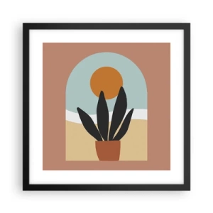 Plakat i sort ramme - Små glæder - 40x40 cm