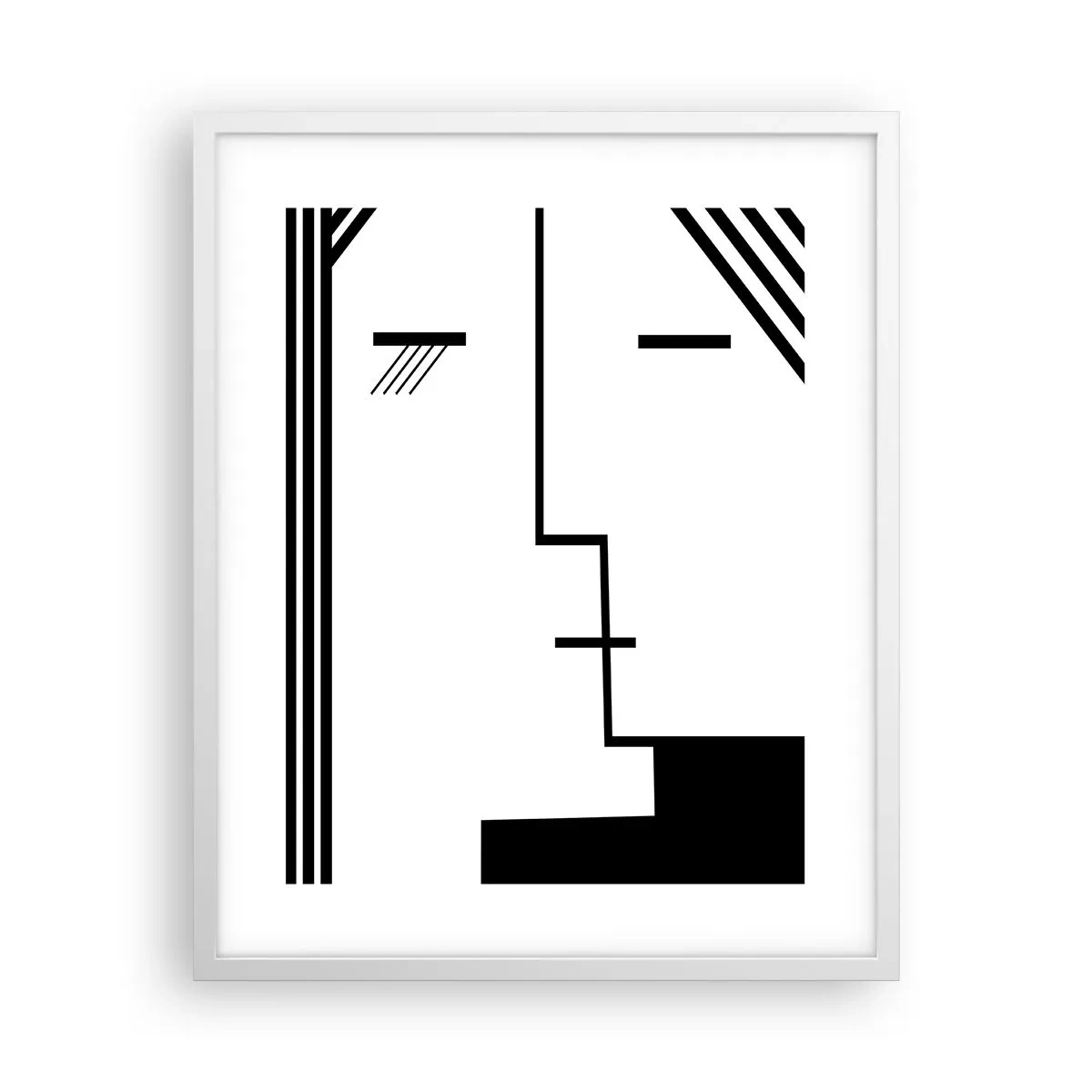 Plakat i hvid ramme - Bare et kys - 40x50 cm