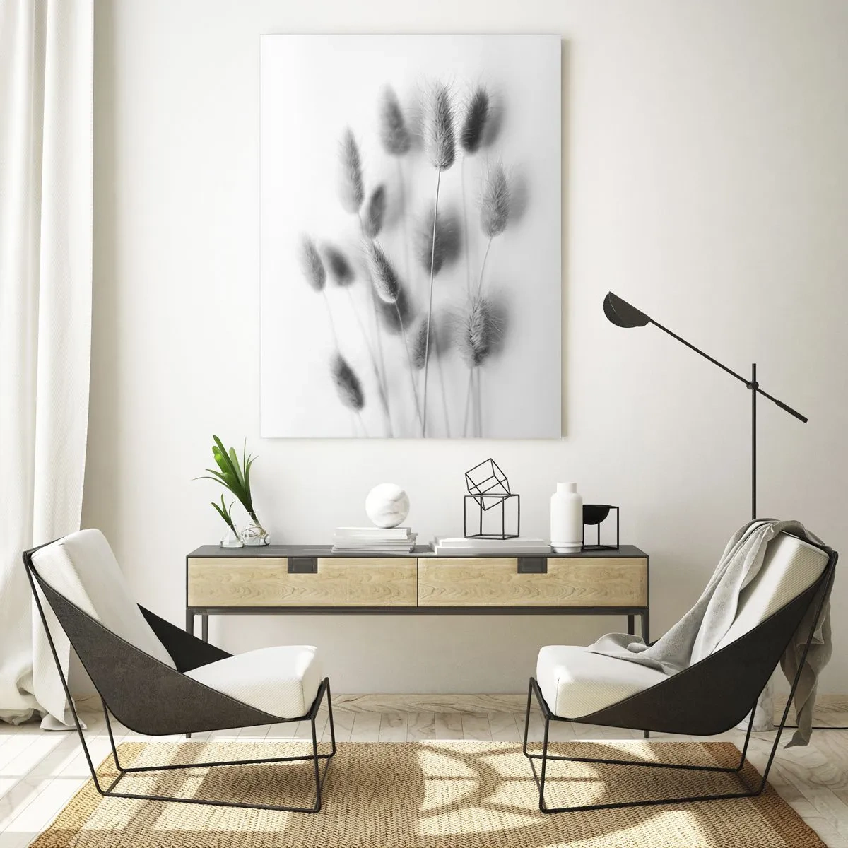 Billede på glas - Dens bløde græs - 50x70 cm