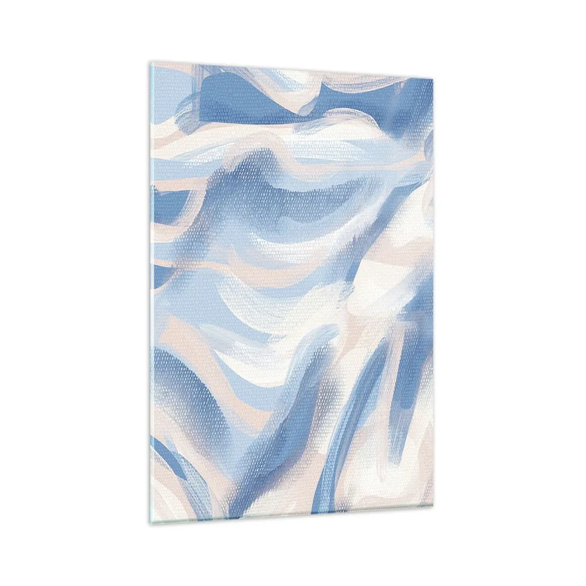 Billede på glas - Blå krusninger - 80x120 cm