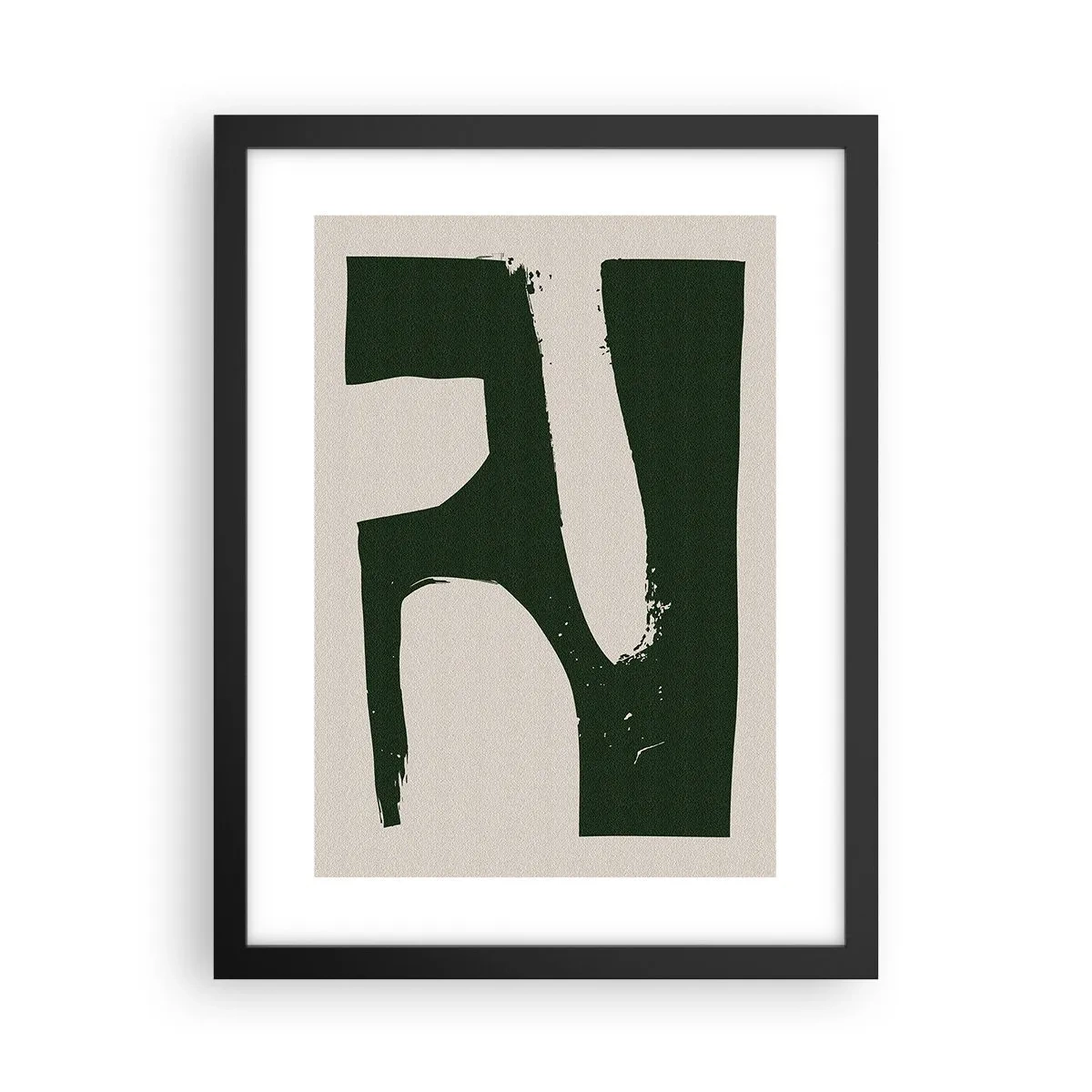 Plakat i sort ramme - Bugter af hvidt - 30x40 cm