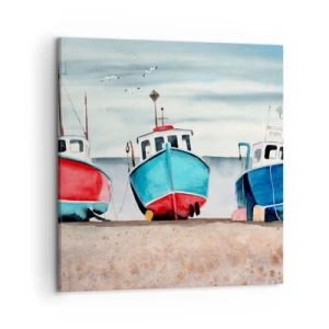 Lærredstryk - Billede på lærred - Klar til at fange - 50x50 cm