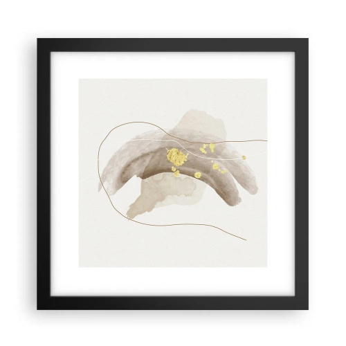 Plakat i sort ramme - Mødt i rummet - 30x30 cm