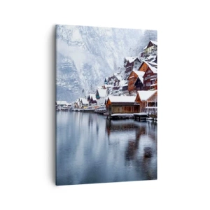 Lærredstryk - Billede på lærred - I en vinterdekoration - 50x70 cm