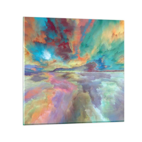 Billede på glas - To himle - 40x40 cm