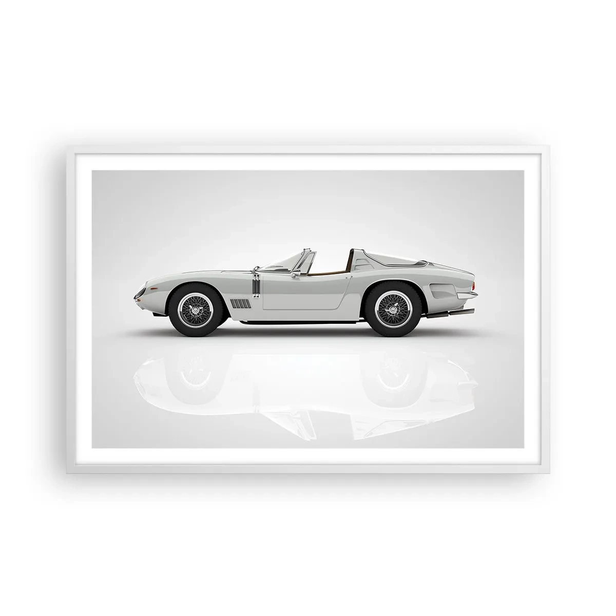 Plakat i hvid ramme - Løftet om sjov - 91x61 cm