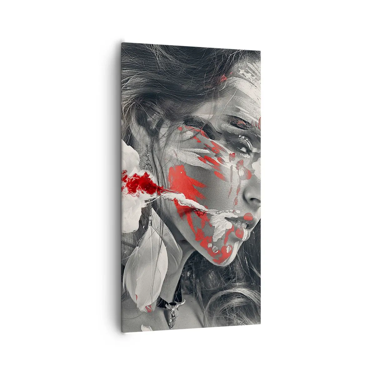 Lærredstryk - Billede på lærred - I det absurdes damp - 65x120 cm