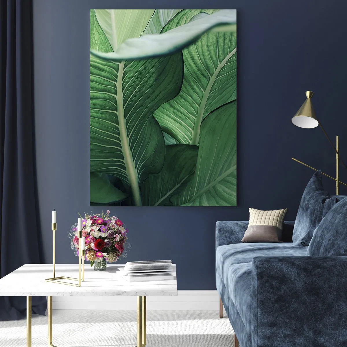 Billede på glas - Livet er intenst grønt - 80x120 cm