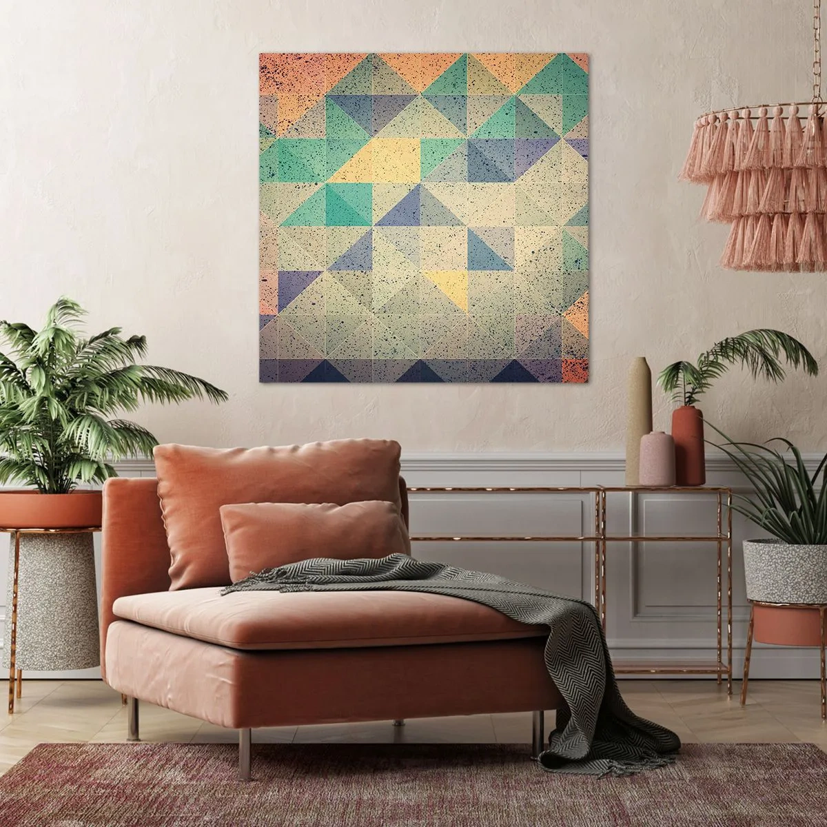 Lærredstryk - Billede på lærred - Republikken trekanter - 50x50 cm