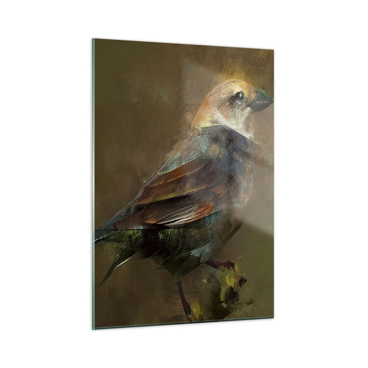 Billede på glas - Lille spurv, lille fugl - 50x70 cm
