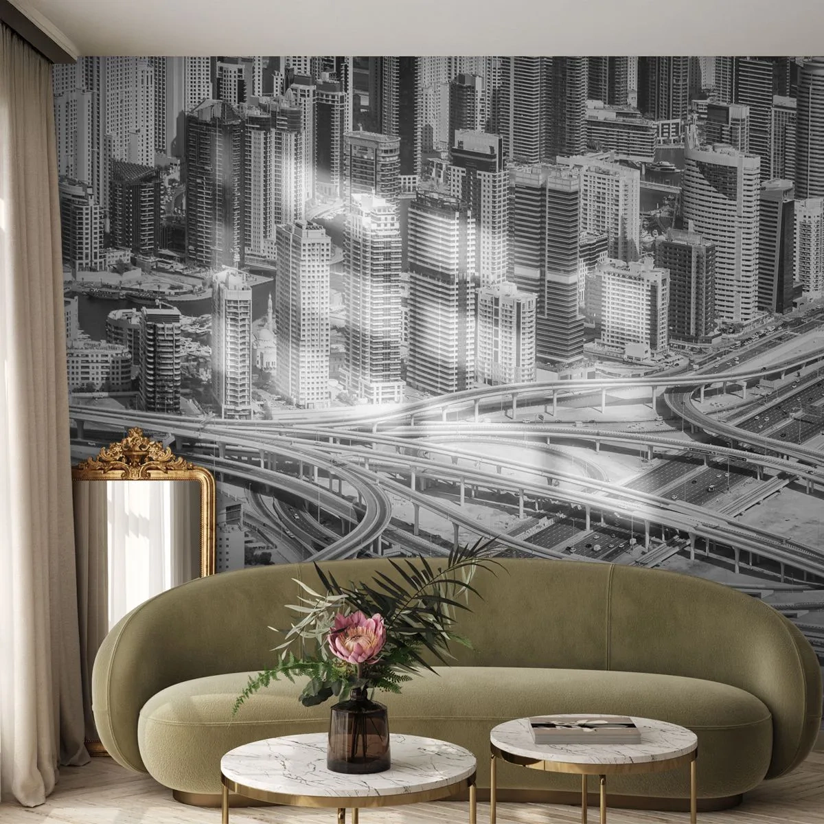 Fototapet Selvklæbende Deluxe Sticker - Dubai - den umulige by - By, Arkitektur, Metropolis - 150x105 cm