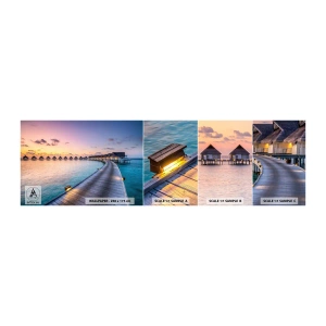 Prøve Fototapet Selvklæbende Deluxe Sticker - Ferie - tilbage til kilden - Maldiverne, Landskab, Rejser - 100x30 cm
