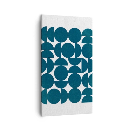 Lærredstryk - Billede på lærred - Cirkler og halvcirkler - 45x80 cm