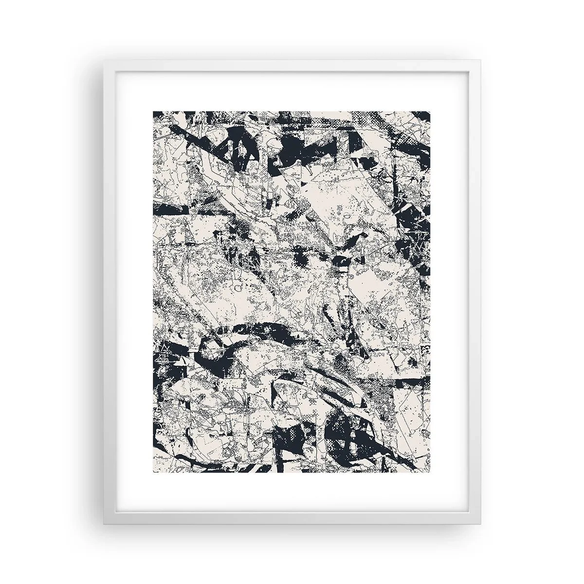 Plakat i hvid ramme - Modsætningernes gennemtrængning - 40x50 cm