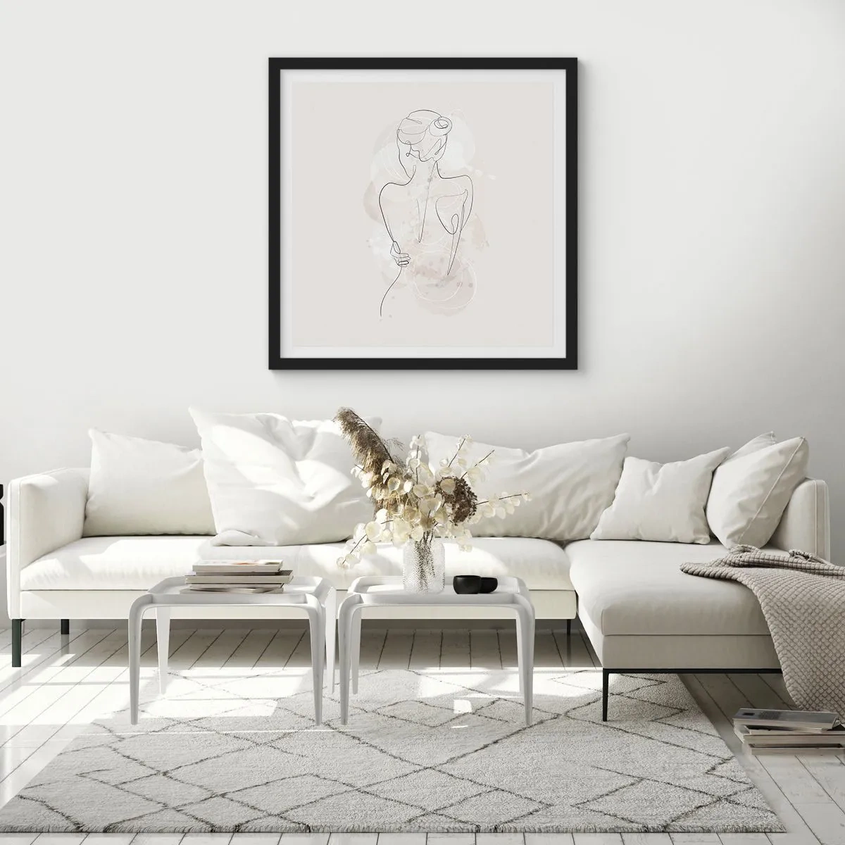 Plakat i sort ramme - Som et følsomt instrument - 60x60 cm