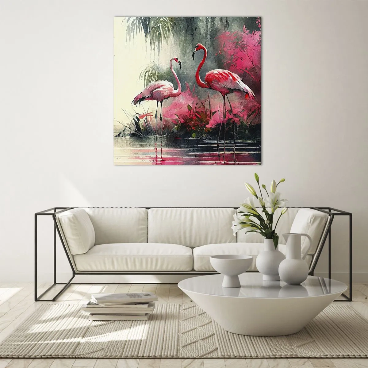 Billede på glas - En lektion i naturlig charme - 70x70 cm