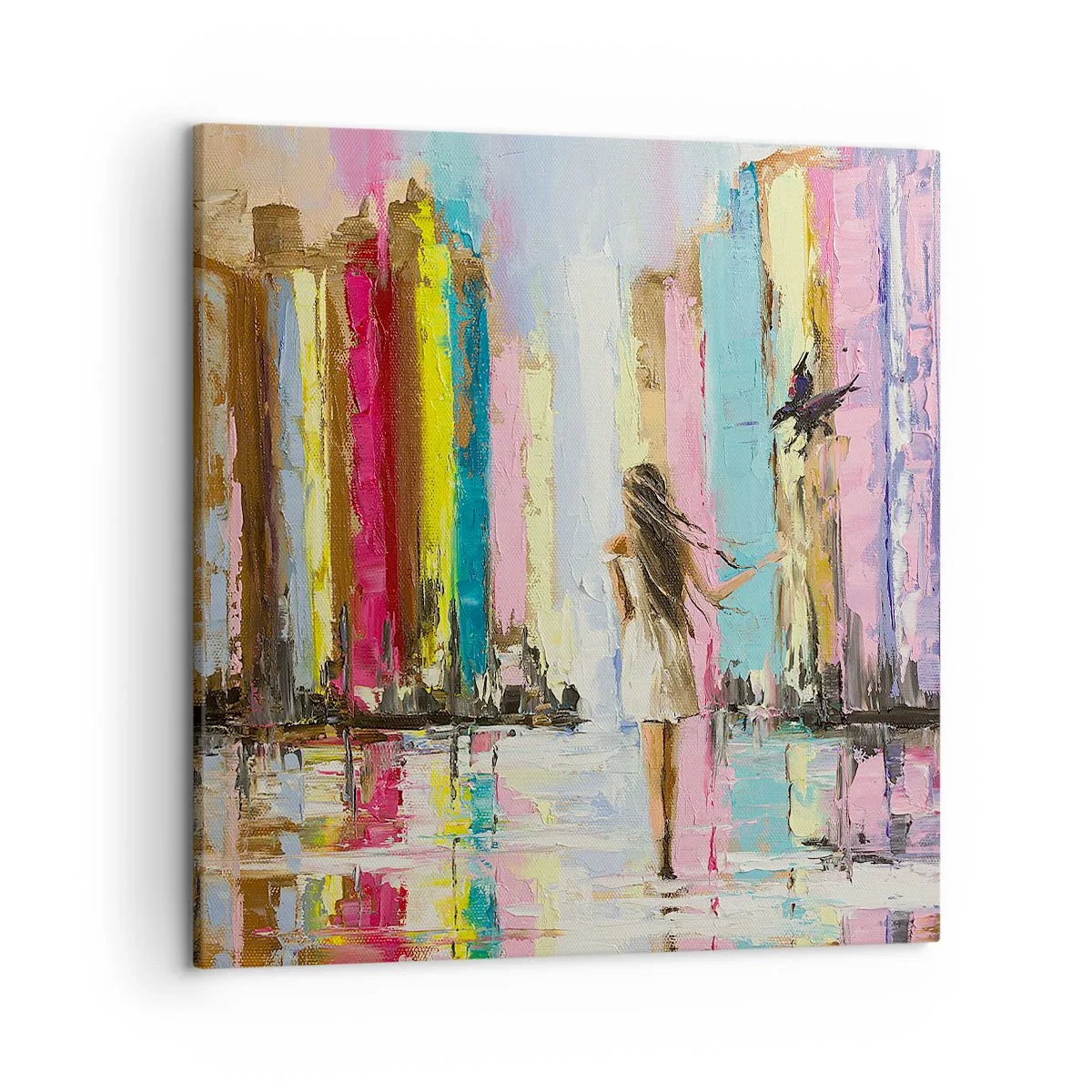 Lærredstryk - Billede på lærred - Følg mig - 50x50 cm