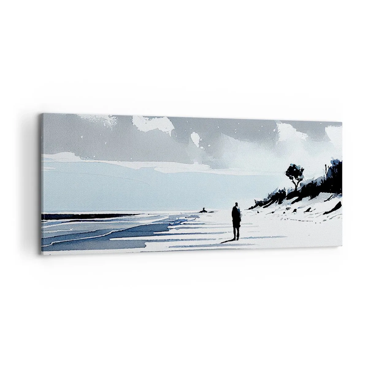 Lærredstryk - Billede på lærred - Alene - 120x50 cm