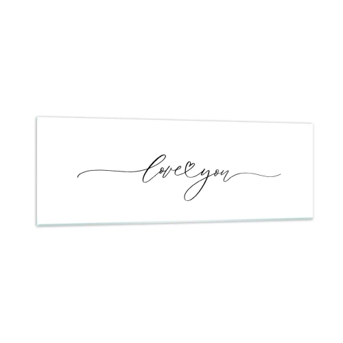 Billede på glas - Sort og hvid - 90x30 cm