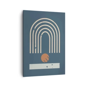 Lærredstryk - Billede på lærred - Geometri på granatæble - 50x70 cm